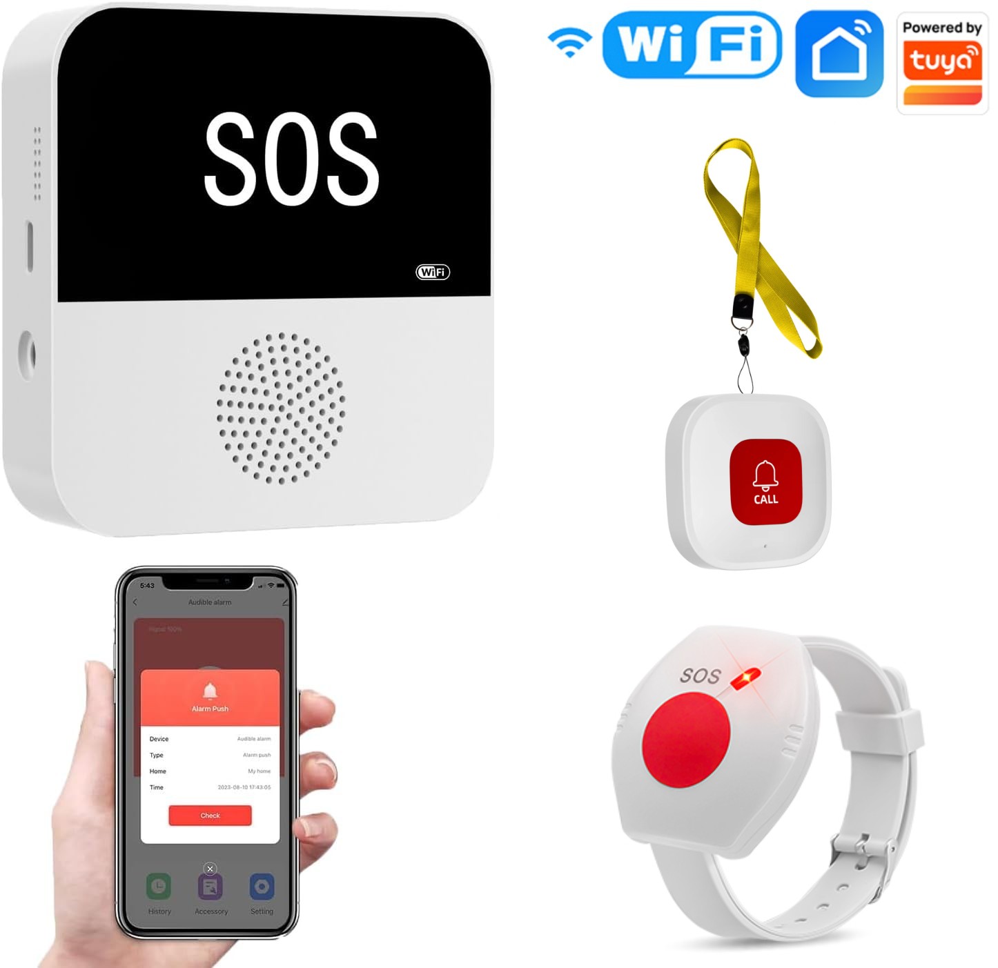 Wifi Smart Plug - WiFi Nirkabel Pengasuh Lansia Tombol Panggilan