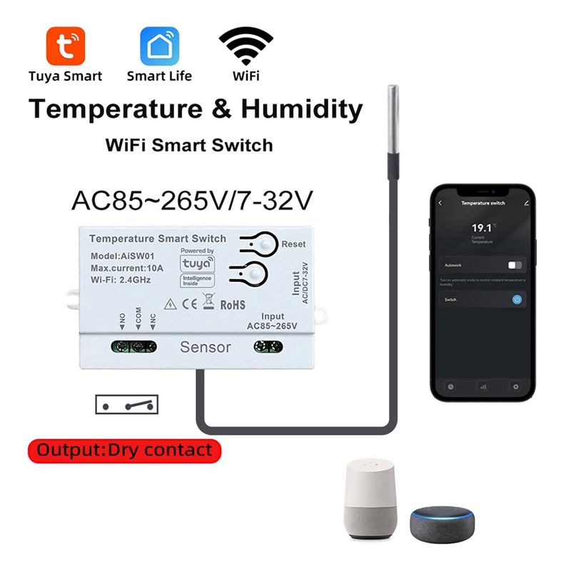 Tuya WiFi Sensor Sakelar Suhu  - Wifi Thermostat ulasan dan harga