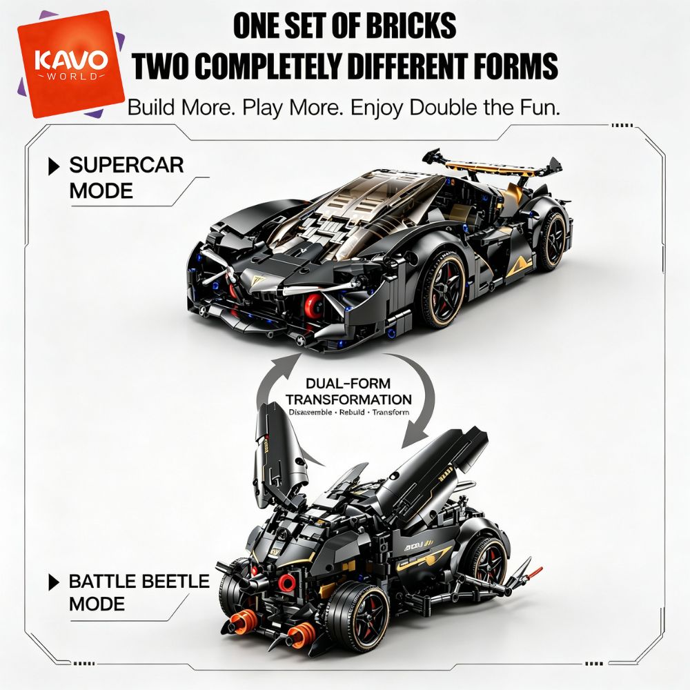 KAVOWORLD 1248 buah, Balok Ban - Stem Robotics Kit ulasan dan harga