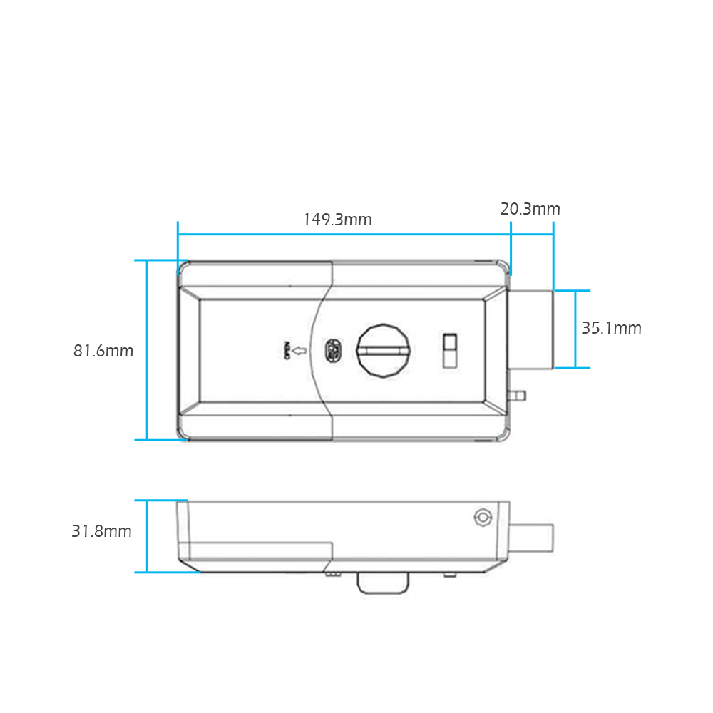 Tahan Air Smart Pintu Rim Kunc - Smart Door Lock Wifi ulasan dan harga